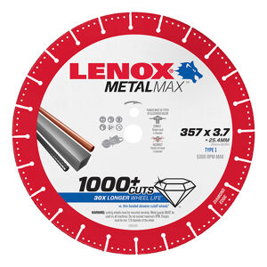 1985500 lenox cutoff wheel metal max gs anz 357mm x 3 7mm straight on