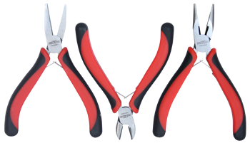 888 Tools Plier Set 888 Mini 3Pce T832900 • Forged Alloy Steel • Hardened Heat Treated Jaws • High Leverage Allows Effortless Extended Use • Ergonomic And Comfortable Handles