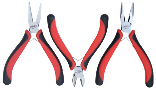 888 Tools Plier Set 888 Mini 3Pce T832900 • Forged Alloy Steel • Hardened Heat Treated Jaws • High Leverage Allows Effortless Extended Use • Ergonomic And Comfortable Handles