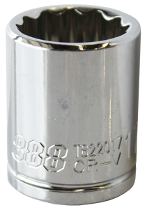 888 Tools Socket 3/8Dr 12Pt Metric 18Mm T822018 •12Pt • Chrome Vanadium Steel For High Durability • Hardened  • Tempered • Mirror Polish Finish • Chrome Plated Corrosion Protection
