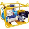 Crommelins GENERATOR WORKSTATION 6400w max, Robin 14hp EX40 petrol engine, 200amp welder, 10cfm compressor/40 litre, twin power outlets, roll frame, e/start, 5 metre leads, 2xRCD w/proof outlets, 2 circuit breakers, lifting hook, 76db at 7m WS200RPEH