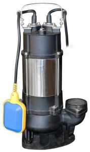 Crommelins CROMTECH SUBMERSIBLE PUMP 450w, 200L/min, 25/32/40mm outlet, 8.5m total head, 25mm max. solids, float switch, 7m roped, 10m power cord, V450F