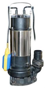 Crommelins CROMTECH SUBMERSIBLE PUMP 750w, 300L/min, 50mm outlet, 10.5m total head, 25mm max. solids, float switch, 7m roped, 10m power cord V750F