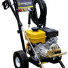 Crommelins CROMTECH TPV PRESSURE CLEANER 2700psi max, 180 bar, 10L/min water flow, brass head axial pump, Robin 6hp EX17 engine, 10m hose, trolley frame, nozzles, removable handle, pneumatic wheels TPV2700RP