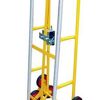 Crommelins TROLLEY 300kg capacity, for fridges etc, 3x tri-shaped stair climbing wheels, 460x610x1520mm, rachet strap FTSCS