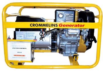 Crommelins WELDER GENERATOR 6400w max, Robin 14hp EX40 petrol engine, roll frame, 2 plugs, r/start, GW200RPH