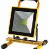 Crommelins CROMTECH WORK LIGHT 20w LED (COB) light, 600LM, rechargeable, up to 4hrs operation, 100° beam angle, light weight, carry handle, li-ion battery, mains & 12V charging. CWL20WR
