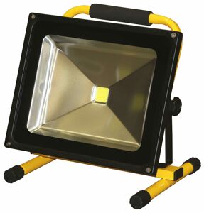 Crommelins CROMTECH WORK LIGHT 50w LED (COB) light, 1300LM, rechargeable, up to 4hrs operation, 120° beam angle, light weight, carry handle, li-ion battery, mains & 12V charging. CWL50WR