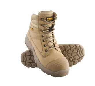 Dewalt Boot Toner Pro Sand 10 BTST1010 
New Scalloped Back For Extended Range Of Movement And Increased Agility
Ergonomic Fit Steel Toe Cap And Pro Comfort 3 Layer Build Foot Bed For Extreme Comfort
Premium Nubuck Leather And Tpu Toe Guard For Durability
Heavy Duty Side Zip (Ykk) For Easy On/Off
Outsole Rated To 300°C And Src Slip Rated To The Highest Level For Versatility
The Dewalt Toner Is Designed For All-Day Comfort And Extreme Durability.

Featuring The Industry Leading Dewalt Pro Comfort System, The Toner Has Three Innovative Cushioning And Support Layers To Provide The Ultimate Comfort When You Are On Your Feet For Long Periods Of Time.

Including An Injection Moulded High Rebound Polyurethane Midsole And Insole And State Of The Art Memory Foam Offers Optimal Foot And Arch Support And Cushioning. The Pu / Rubber Out-Sole Is Non-Slip To The Highest Slip Resistance C Rating As With A 300°C High Heat Resistant Rating, Making The Toner Versatile For All Situations.

Featuring A Heavy Duty Ykk Side Zip, Providing Hassle-Free Fastening And Removal Of The Boot. The Toner'S Upper Is Made From Water Resistant Premium Full Grain Nubuck Leather, Scalloped Padded Ankle For Support, Abrasion Resistant Toe Cap Bumper And A Wide Fit Ergonomic Steel Toe Cap This Boot Truly Delivers All-Day Comfort, Breathability And Supportive Fit.