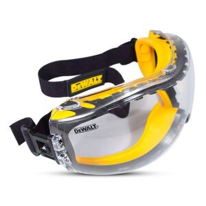 Dewalt Goggles Concealer A/F DPG8211CAU The Dewalt Dpg82 Concealer Safety Goggle Is A Dual Mould Goggle That Provides Protection From Dust And Debris.
Adjustable, Elastic Cloth Head Strap Provides A Comfortable Fit.
Ventilation Channels Allow Breathability And Added Protection Against Fogging.
Low Profile Design Provides Full Field Of Vision.
Polycarbonate Lens Meets As/Nzs 1337.1 Standards And Provides 99.9% Uva/Uvb Protection.
Dewalt Toughcoat™ Hard Coated Lens Provides Tough Protection Against Scratches. Dewalt Xtraclear™ Anti-Fog Lens Coating Provides Tough Protection Against Fogging. Soft, Dual Injected Rubber Conforms To The Face To Provide A High Level Protection From Dust And Debris.