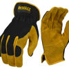 Dewalt Leather Performance Hybrid Gloves (Xl) DPG216XL Get The Protection And Durability Of A Leather Work Gloves, With The Fit And Dexterity Of A Performance Gloves. The Split Cowhide Leather Finger And Palm Overlays Provide Good Grip And Durability While Handling Materials And Tools. The Short Slip-On Cuff Makes For Easy On And Off. The Lightweight, Breathable Spandex Back Allows For A Cool, Comfortable Fit. The Reinforced Thumb Saddle Overlay Makes These Glovess Even More Durable.