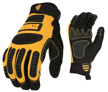Dewalt Performance Mechanic Gloves (Xl) DPG780XL The Dewalt Dpg780 Performance Mechanic Work Glove Provides Superior Grip Where You Need It Most. The Impact Guards Help Protect From Incidental Bumps Or Scrapes While Maintaining Flexibility And Comfort. Uses: Equipment Maintenance, Automotive Work And Power Tools.
Securefit™ Wrist Closure.
Tacky Silicone Fingertip Grips.
Tpr Impact Guards.
Pvc Palm & Saddle Overlays.
Durable Rubber Pull Tab.
Machine Washable And Abrasion Resistant.
En388:2016 Certified.