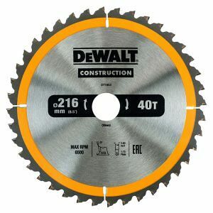 Dewalt Blade, Circular Saw 40T Construction, 216Mm X 30Mm DT1953-QZ