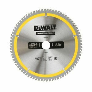 Dewalt Blade, Circular Saw 80T Construction, 254Mm X 30Mm DT90272-QZ