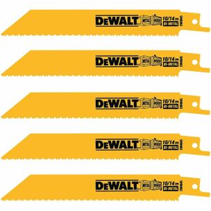 Dewalt Blade, Reciprocating Saw Bi-Metal 6In X 10/14Tpi [5] DW4845