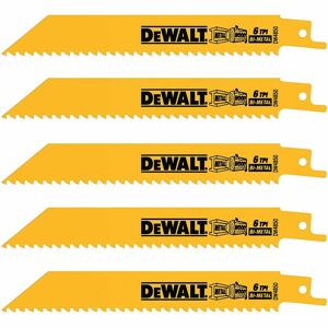 Dewalt Blade, Reciprocating Saw Bi-Metal 6In X 6Tpi [5] DW4850