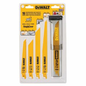 Dewalt Blade, Reciprocating Saw Kit General Purpose With Case [16] DW4899