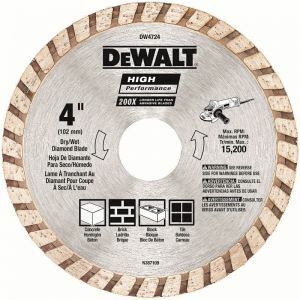 Dewalt Cutting Wheel, Diamond Turbo 100 X 22.23Mm Masonry Hi-Pform DW4724