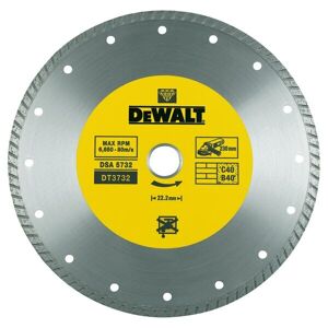 Dewalt Cutting Wheel, Diamond Turbo 230 X 22.2Mm, Uni Concrete DT3732-QZ