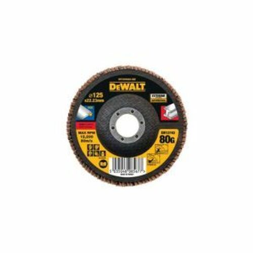Dewalt Disc, Abrasive Flap, Extreme 125Mm X 22.23Mm 80G DT30622-QZ