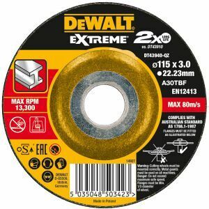 Dewalt Disc, Cutting, Extreme Bonded Metal, 115 X 3 X 22.23Mm DT43940-QZ
