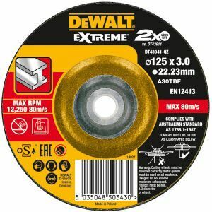 Dewalt Disc, Cutting, Extreme Bonded Metal, 125 X 3 X 22.23Mm DT43941-QZ