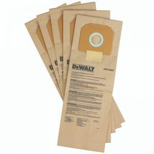 Dewalt Paper Dust Bags [5] Suits Dwv902M & Dwv900L DWV9401-XJ
