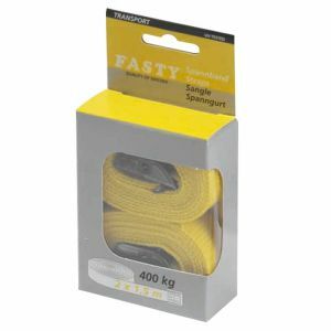Fasty Tie Strap, 1.5M X 25Mm [2] Pack Transport Cap. 400Kg Yellow FAS146 0