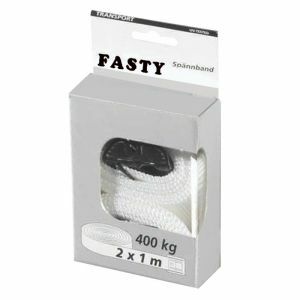 Fasty Tie Strap, 1M X 25Mm Transport Cap.400Kg White [2] Pack FAS145 0