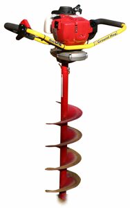 Groundhog GROUNDHOG POST HOLE DIGGER 1 man operation, fits up to 8" augers (RD models), petrol, Honda GX35, compact & lightweight, centrifugal clutch disengages on hidden obstacles GHM1H