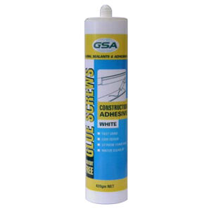 Gsa Glue Screws Solvent Free 320Gm White GSA6977SF 0