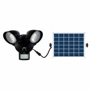 Housewatch Twin 2 X 8W Led Solar Sensor Recharge Black Security Light 55-176 0
