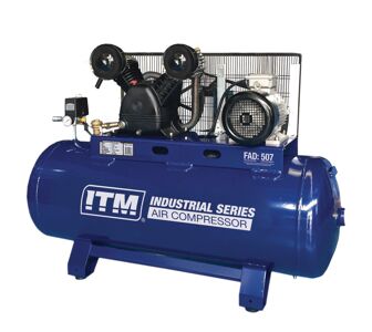 Itm - Air Compressor, Belt Drive Stationary 3 Phase, 5.5Hp, 200Ltr, Fad 507 L/Min - TM353-55200