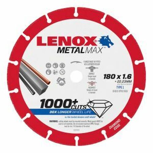 Lenox Blade, Metal Cut Off Wheel Ag 180 X 22.2 X 1.6Mm LEN1985494 0