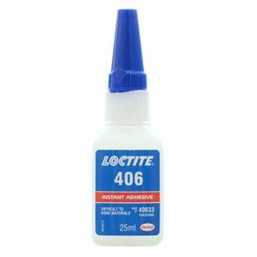 Loctite Instant Adhesive 406 Low Viscosity, Rubber/Plastic 25Ml LOC40633-25 0