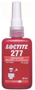 Loctite Threadlocker 277 High Strgth Chemical Resist Red 50 Ml LOC27750