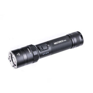 Nextorch Pa83 - 1300 Lumen Multifunctional Led Torch - Built In Red & Blue Strobe Fuction - Type C Rechargeable Input NTP83 Versatile Use To Meet Different Environmental Needs Through Switchable Modes. Ranked Only After Diamond In Hardness, Nano- Ceramic Strike Bezel Can Break Windows For Rescue. Hidden Type-C Charging Port With Waterproof And Dustproof Features Compact Design And Convenient Charging.