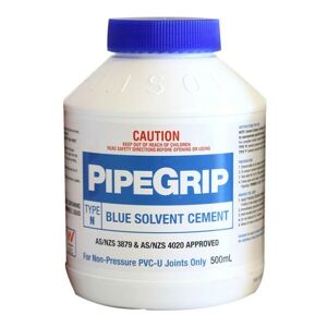 Pipe Grip Solvent Cement Type N 1L Blue, Pvc CON7857C 0