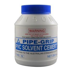 Pipe Grip Solvent Cement Type N 250Ml Blue, Pvc CON7855C 0
