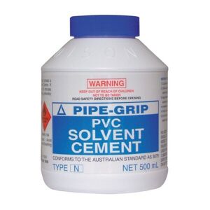 Pipe Grip Solvent Cement Type N 500Ml Clear, Pvc CON7856CC 0