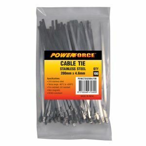 Powerforce Cable Tie, 316 Stainless Steel 200Mm X 4.6Mm [100] Pack POWCTSS2004/100 0