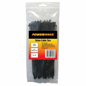 Powerforce Cable Tie, Nylon - Black Uv 1168Mm X 9Mm [100] Pack POWCT11689BK/100 0