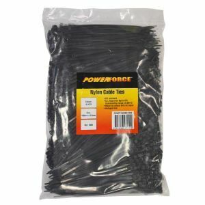 Powerforce Cable Tie, Nylon - Black Uv 150Mm X 3.6Mm [1000] Pack POWCT1503BK/1000 0