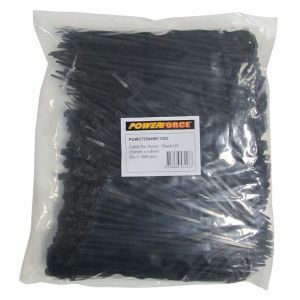 Powerforce Cable Tie, Nylon - Black Uv 250Mm X 4.8Mm [1000] Pack POWCT2504BK/1000 0