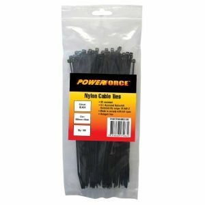 Powerforce Cable Tie, Nylon - Black Uv 685Mm X 9Mm [100] Pack POWCT6859BK/100 0