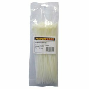 Powerforce Cable Tie, Nylon - Natural 250Mm X 4.8Mm [100] Pack POWCT2504NT/100 0