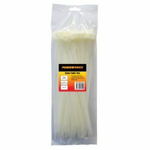 Powerforce Cable Tie, Nylon - Natural 380Mm X 7.6Mm [100] Pack POWCT3807NT/100 0
