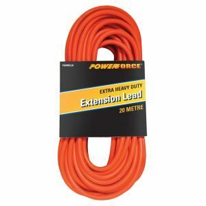 Powerforce Extension Lead, 20M 10A Plug Extra Heavy Duty 15A Red Cable POWREL20 0