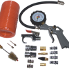 Scorpion Kit Air Accessories 17Pc SX-014K Air Accessory Kit Includes Tyre Inflator, Air Duster And Air Hose- Tyre Inflator W-Guage (12Bar-175Psi), Recoil Hose (Approx 3.5M), Air Duster (Alloy), 2 X Female Nitto Style Plugs, 2 X Male Nitto Style Plugs, 2 X Female Nitto Style Couplers Plus Accessories
