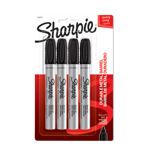 Sharpie Sharpie Pro Metal Marker Black Bullet Point 4 Pk Blister SB S13226